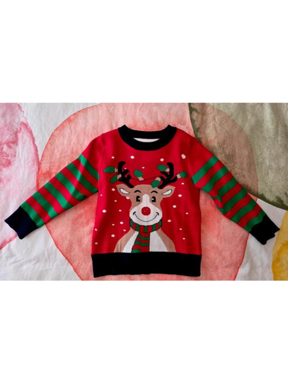 Size 4Y Reindeer Christmas Knit Sweater